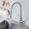 Picture of Stainless Steel Touch Sensor Pull-Down Kitchen Faucet with Flexible Stream - Deck Mount Hot/Cold Water Mixer Tap