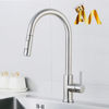 Picture of Stainless Steel Touch Sensor Pull-Down Kitchen Faucet with Flexible Stream - Deck Mount Hot/Cold Water Mixer Tap